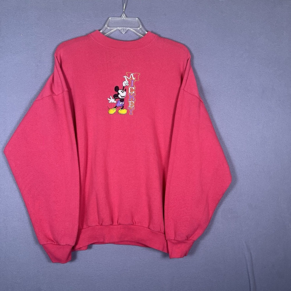 Vintage Mickey Mouse Sweatshirt Size XL 1990s Disney Mickey & Co, Embroidery